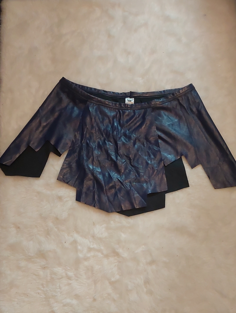 Navy Blue Wonder Woman Pleather Skirt